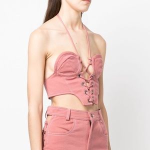 ERALDO JULFER corset-style cotton top SIZE S